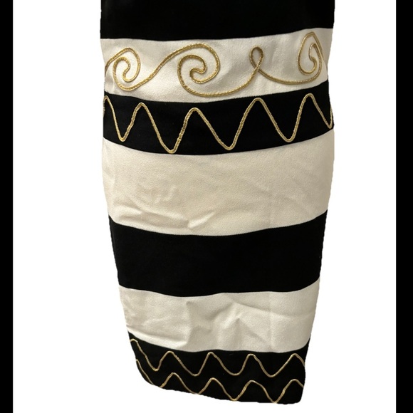 Vintage Misty Lane Dress Black Gold & Cream color dress - Picture 3 of 6